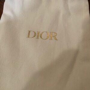 Dior Cream and Gold Logo Pouch, authentic, limited edition, must have
